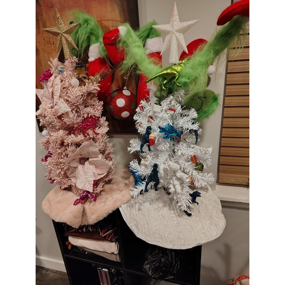 Artificial Topiary Christmas Trees mini set 1-2' Cindy & Grinch, Thing 1,2, & 3 - Picture 6 of 9